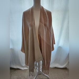 Soia & Kyo Tan Shrug with Fringe Details